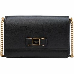 Wholesale ❤️ Kate Spade New York Morgan Bow Embellished Saffiano Leather Flap Chain Wallet ✨