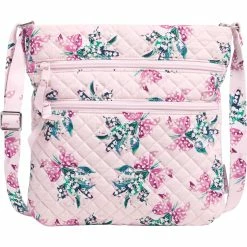 Discount 🥰 Vera Bradley Happiness Returns Pink Triple Zip Hipster 😍