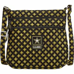 Cheapest 🎁 Vera Bradley Army Collegiate Triple Zip Hipster Crossbody Bag 🎉