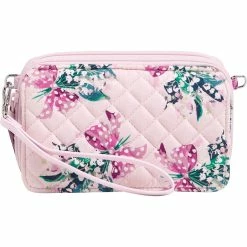 Hot Sale 🧨 Vera Bradley Happiness Returns Pink RFID All In One Crossbody 😉