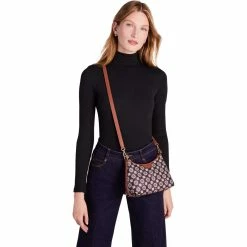 Cheap 👍 Kate Spade New York Spade Flower Monogram 🧥 Coated Canvas Top Zip Crossbody 😉 -handbags Sales Store unnamed file 1883