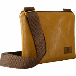 Outlet 🌟 Unshattered Upcycled Vegan Leather Tan Crossbody 😀
