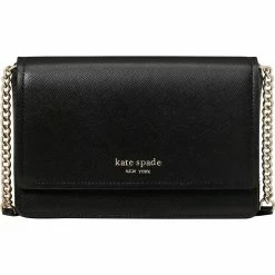 New 🌟 Kate Spade New York Spencer Saffiano Leather Flap Chain Wallet ⌛