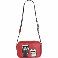 Deals 🎁 Karl Lagerfeld Maybelle Crossbody, Crimson ⌛