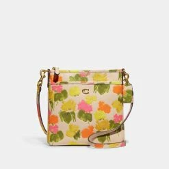 Coupon 🎉 COACH Floral Printed Leather Kitt Messenger Bag 🔥