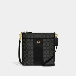 Best deal 🔔 COACH 👩 Women's Box Program Signature Jacquard Kitt Messenger Bag 💯