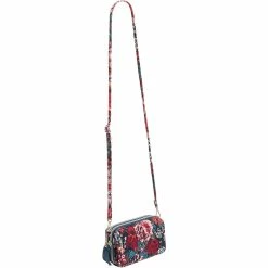 Flash Sale ๐งจ Vera Bradley Cabbage Rose Cabernet RFID All In One Crossbody In Performance Twill โ๏ธ