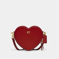 Brand new ⌛ COACH Glovetanned Leather Heart Crossbody, Red Apple 🌟
